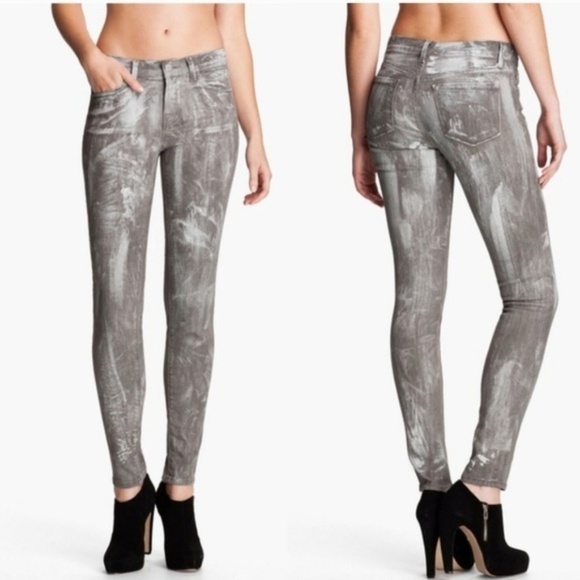 J Brand Coat Sutra Skinny Leg Jeans Gray/White 26 - Picture 1 of 6